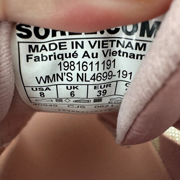 Sorel Women's Kinetic RNEGD Float Shoes Sneaker Chalk Ivory/Eraser Pink Size 8 - Picture 9 of 11